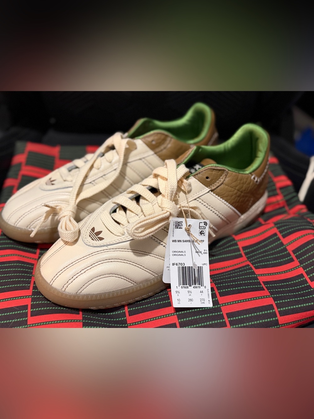 Wales Bonner X Adidas Samba Millennium Shoes Wonder Brown Green IF6703